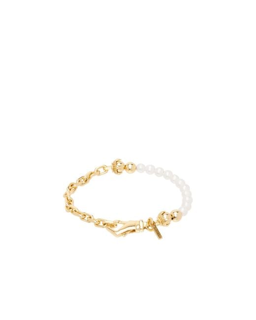 Emanuele Bicocchi Metallic Pearl Bracelet for men