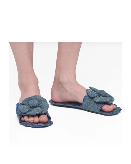 Marc Jacobs Blue The Denim Daisy Sandal