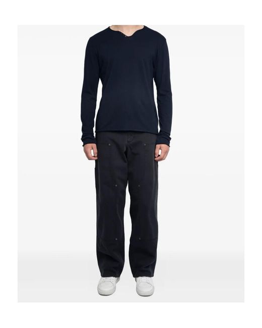 Zadig & Voltaire Blue Organic Cotton T-Shirt for men