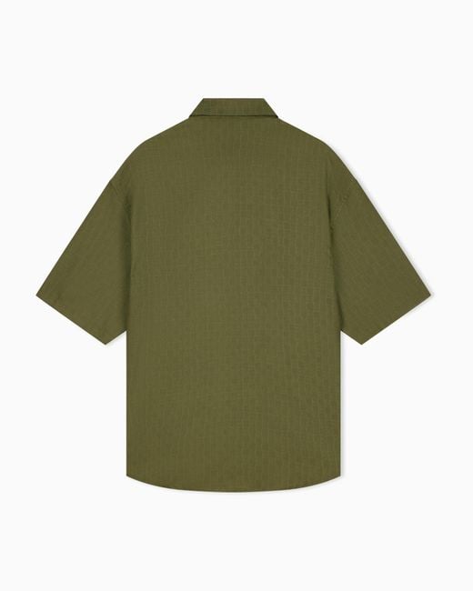 Emporio Armani Green Short-Sleeved Shirt for men