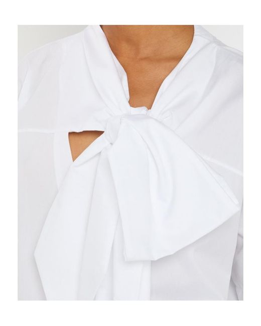 Dries Van Noten White Curbin Bow-Embellished Cotton-Poplin T-Shirt