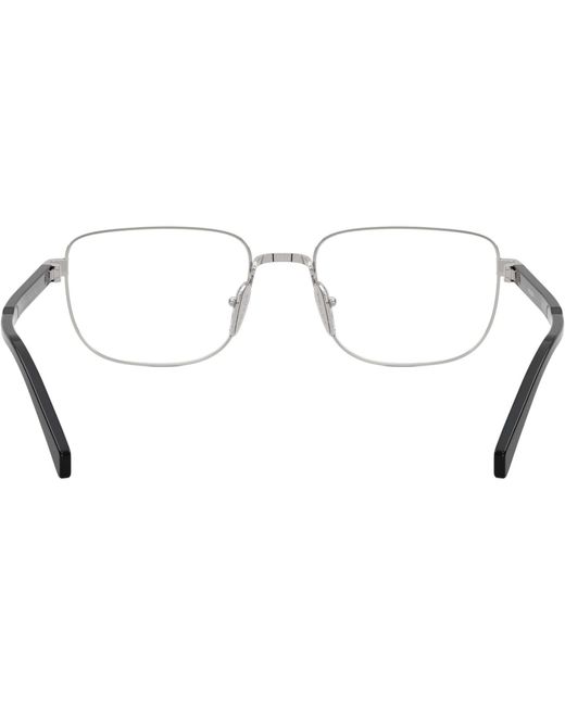 Prada Black Eyewear Rectangular Frame Glasses for men