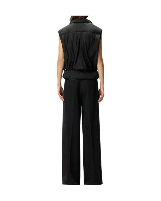 Pinko Black Sleeveless Drawstring Down Jacket