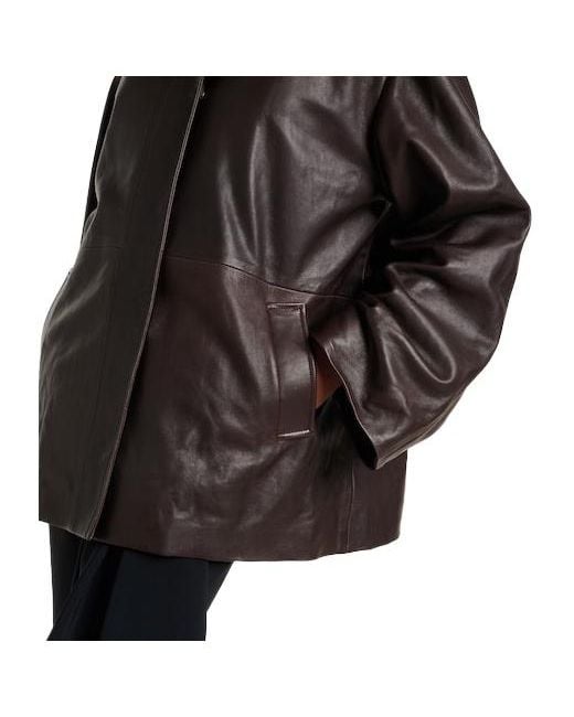 Nour Hammour Black Lowen Leather Jacket