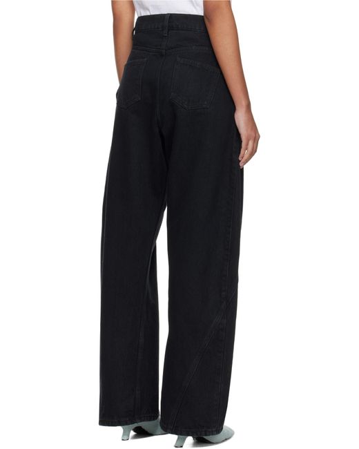 J.W. Anderson Black Jw Anderson Twisted High Waist Jeans