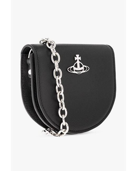 Vivienne Westwood Black Small Saddle Belt Bag