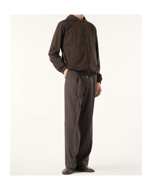 Loro Piana Brown Hooded Bomber for men