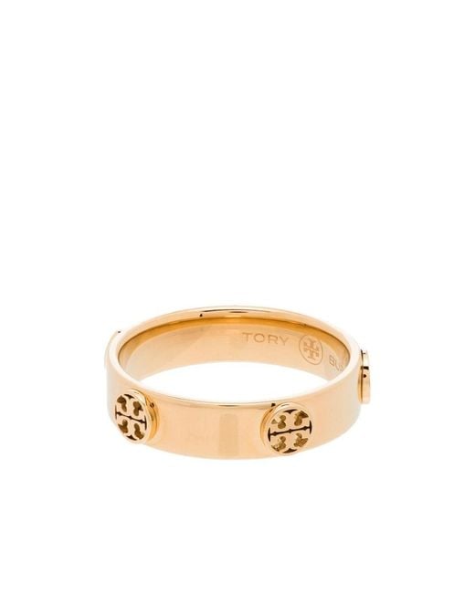 Tory Burch Metallic Multi-Logo Band Ring