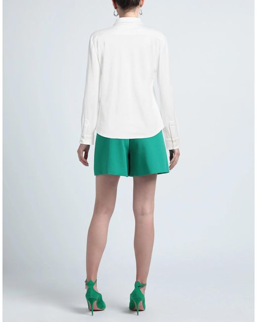 Max Mara White Solid-Color Long-Sleeved Shirt
