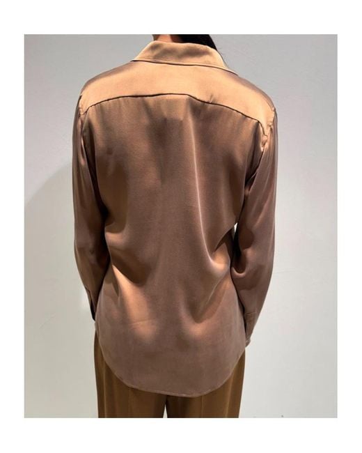 Max Mara Brown Long-Sleeved Shirt