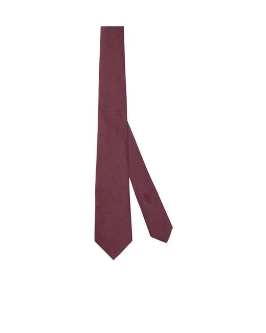 Gucci Purple Gg Jacquard Tie for men