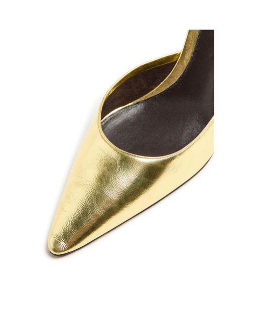 The Row Metallic Ankle Strap Buckle High Heels