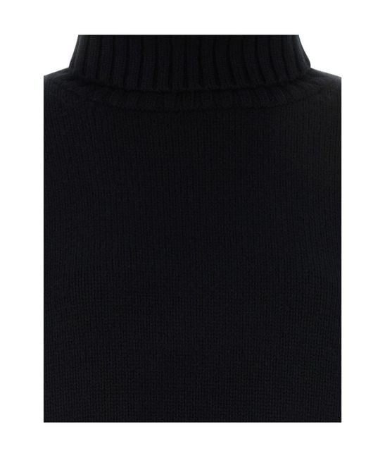 Extreme Cashmere Black N20 Oversized Turtleneck Sweater for men