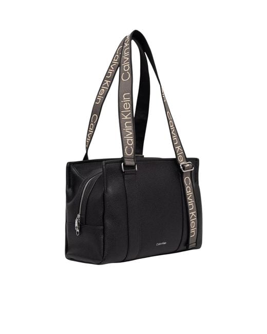 Calvin Klein Black Zippered Shoulder Bag