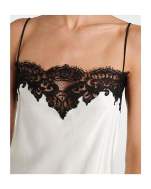 Stella McCartney White Lace-Trimmed Satin Camisole