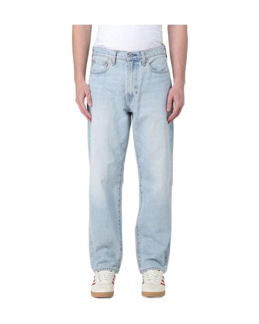 Levi's Blue 568 Relaxed Loose Jeans for men