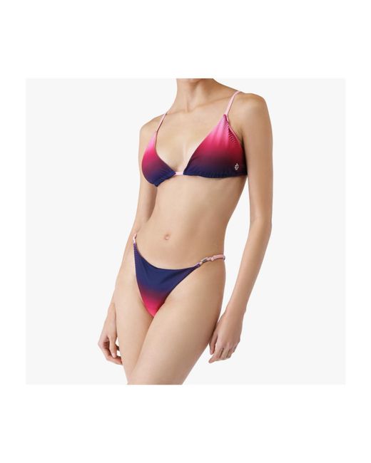 Casablanca Pink Gradient-Effect Bikini Top