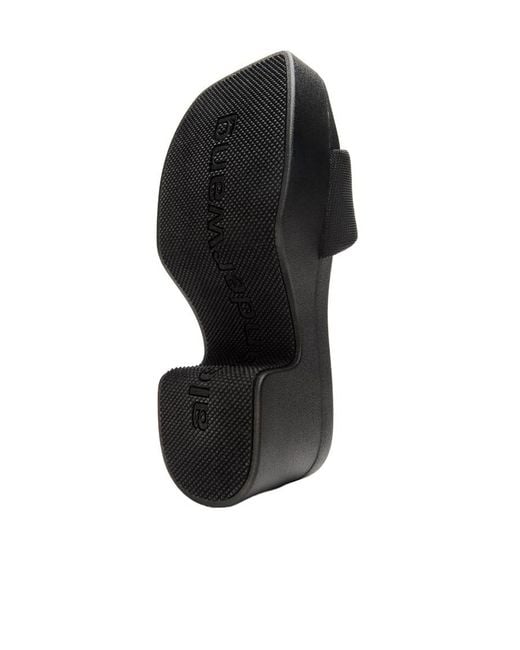 Alexander Wang Black Logo Printed Strap Heel Sandals