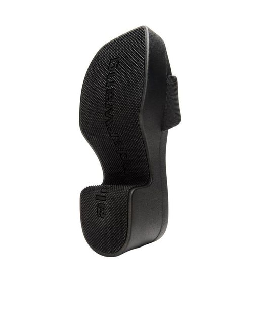 Alexander Wang Black Logo Printed Strap Heel Sandals