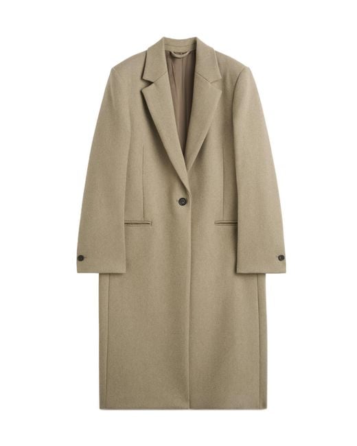 Totême Natural Single-Breasted Wool Coat