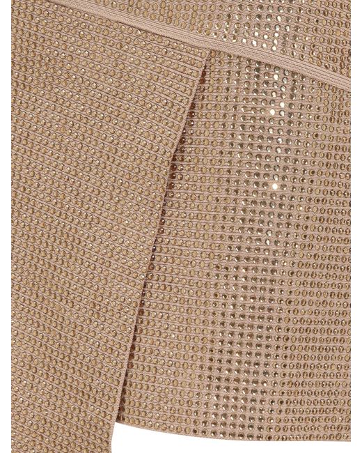 ANDREADAMO Brown Andreadamo Asymmetric Embellished Skirt