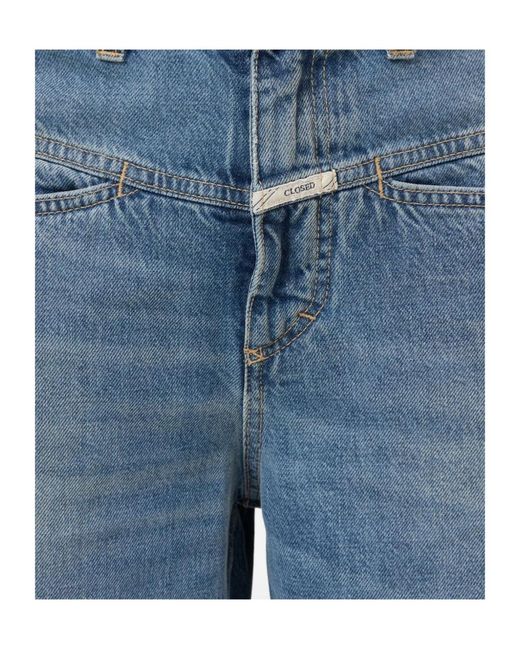 Closed Blue Barrel-Fit Wide-Leg Jeans