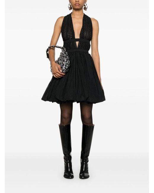 Alaïa Black Dresses Noir Cotton Polyester