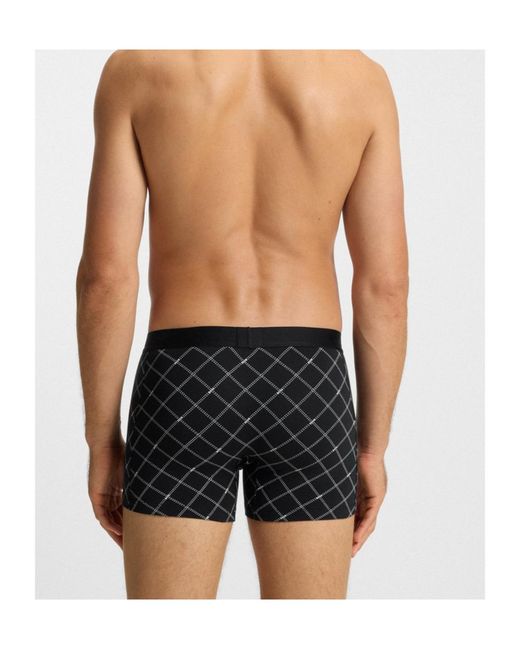 Boss Black Striped Boxer Briefs (Set Of Two) for men