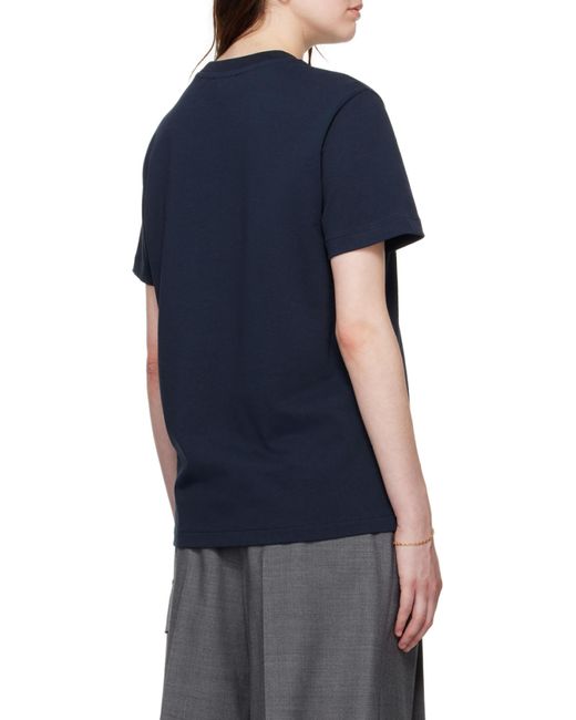 A.P.C. Blue Logo Detailed Crewneck T-Shirt