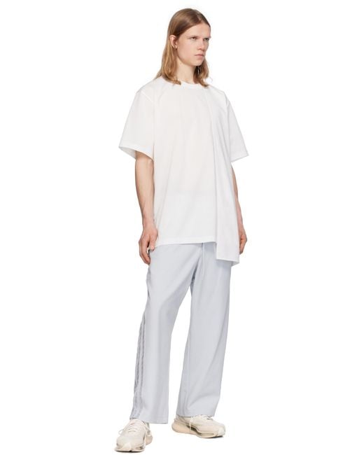 Y-3 White Oversize Fit Crewneck T-Shirt for men