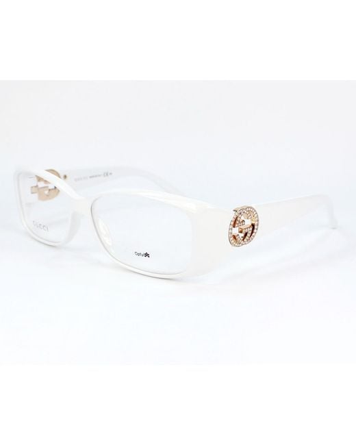 Gucci White Logo Details Flat Mirror