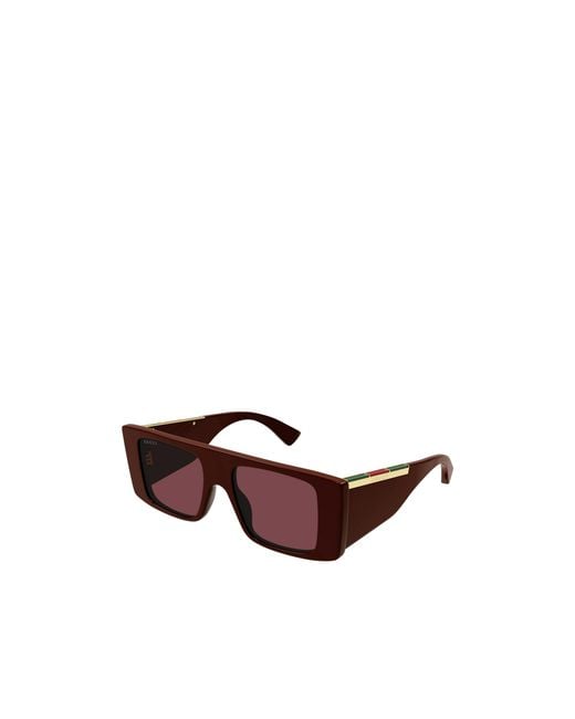 Gucci Brown Eyewear Rectangle-Frame Sunglasses for men
