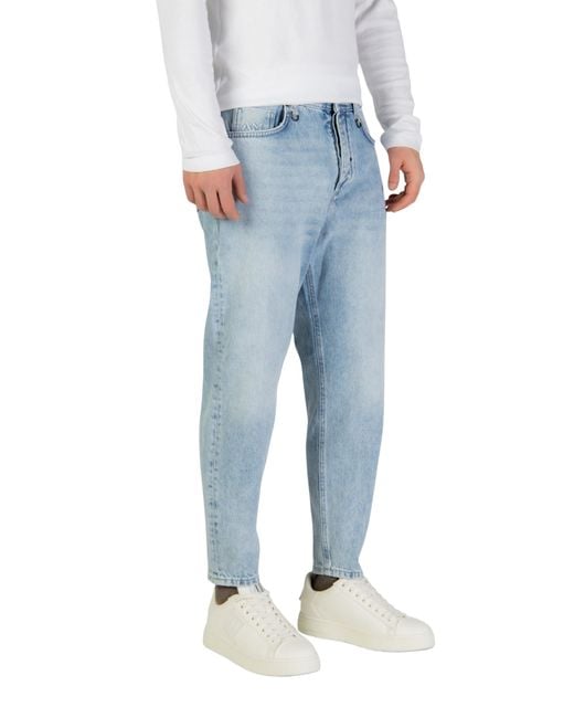 Antony Morato Blue Loose-Fitting Cropped Jeans for men