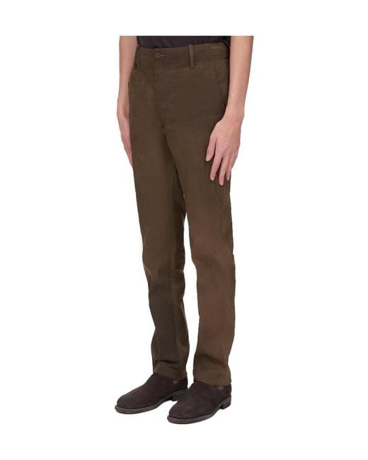 Uma Wang Brown Straight-Leg Chino Trousers for men