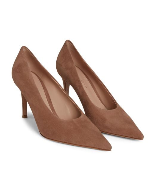 Gianvito Rossi Brown Robbie Pointed Toe Pumps