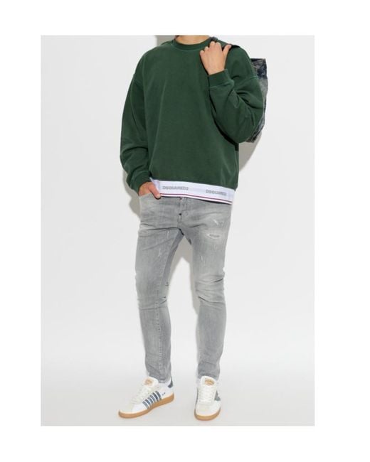 DSquared² Green Long-Sleeve Sweatshirt for men