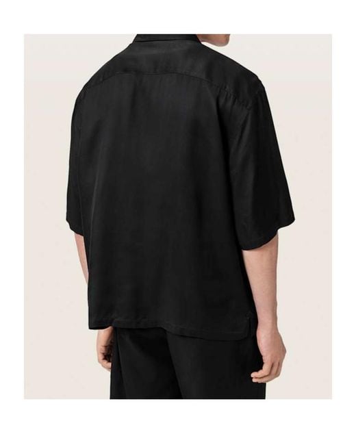 AllSaints Black Short-Sleeved Shirt for men