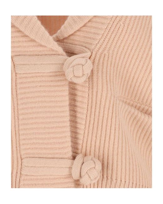 Forte_forte Natural Ribbed Button Cardigan