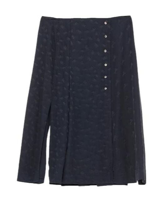 Chloé Blue Printed Midi Skirt