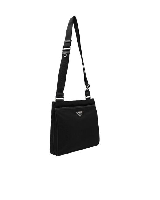 Prada Black Logo Shoulder Bag for men