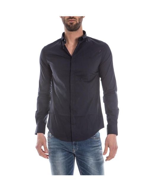 Armani Jeans Blue Logo Shirt for men