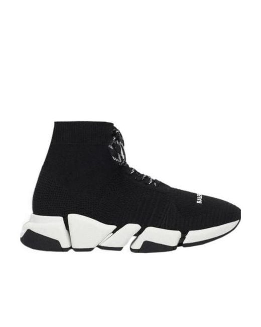 Balenciaga Black Speed 2.0 Lace-Up Sneakers for men