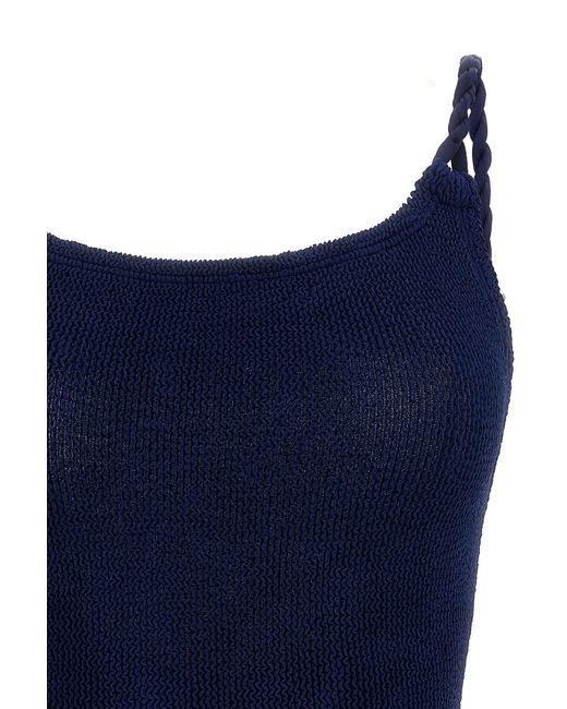 Hunza G Blue Camille Braided-Strap Swimsuit