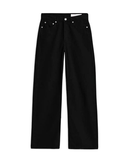 Rag & Bone Black Logo Patch Straight-Leg Jeans