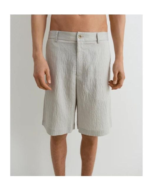 GIMAGUAS Gray Nicolas Pinstripe Shorts for men