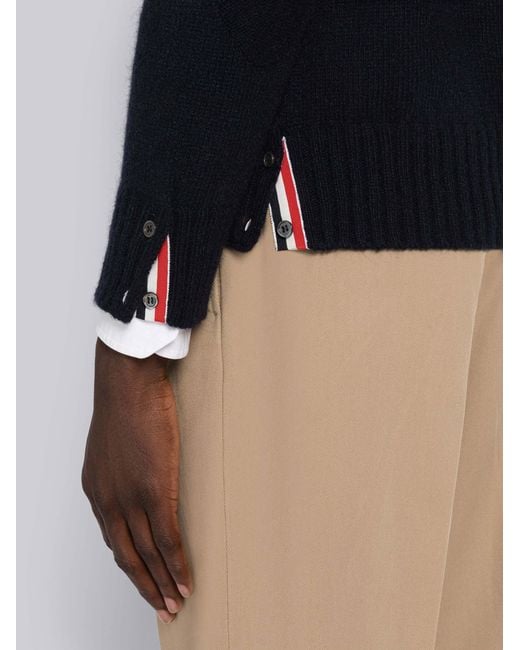 Thom Browne Blue Bar Striped Jumper for men