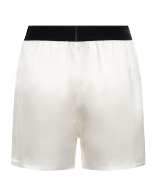 Tom Ford White Elastic Waist Shorts