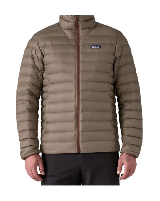 Patagonia Brown Long-Sleeved Down Jacket for men