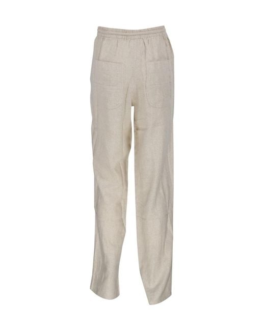 Isabel Marant Gray Viamao Wide-Leg Silk Trousers