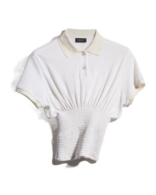 Gucci White Striped T-Shirt